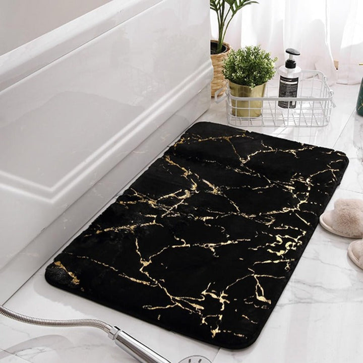 Lisslune | Non-slip - Elegant Bath Mat with Gold Design
