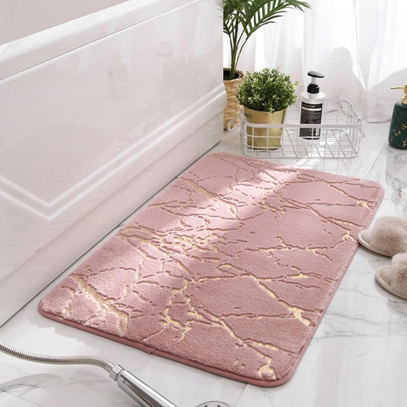 Lisslune | Non-slip - Elegant Bath Mat with Gold Design