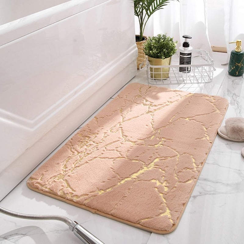 Lisslune | Non-slip - Elegant Bath Mat with Gold Design