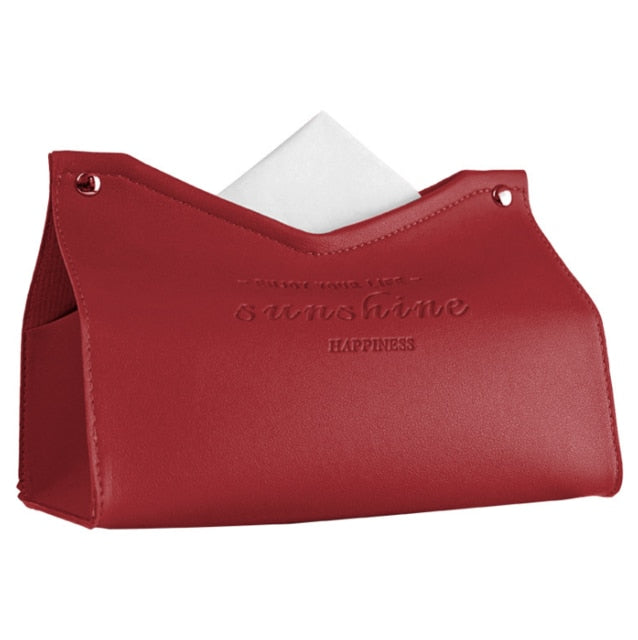 Lisslune | Logan Faux Leather Tissue Box