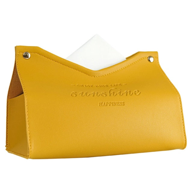 Lisslune | Logan Faux Leather Tissue Box