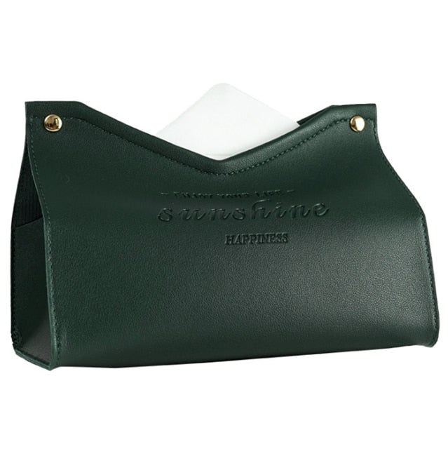 Lisslune | Logan Faux Leather Tissue Box
