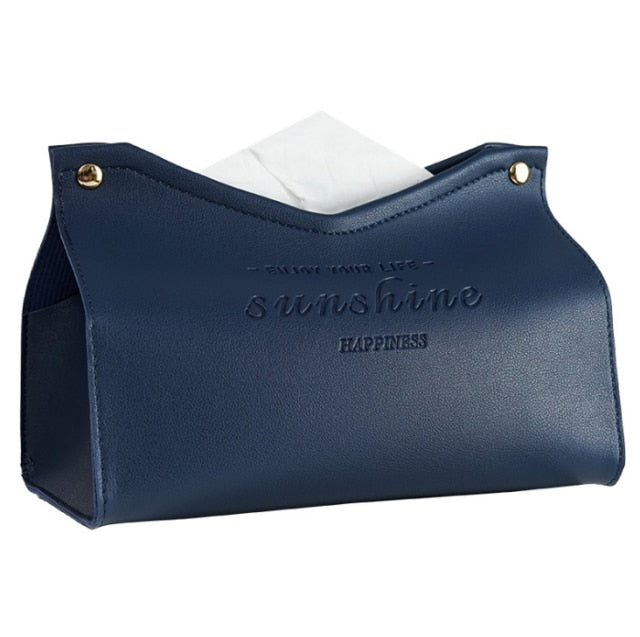 Lisslune | Logan Faux Leather Tissue Box
