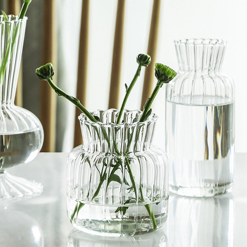 Lisslune | Petal-Textured-Glass Accents & Vases