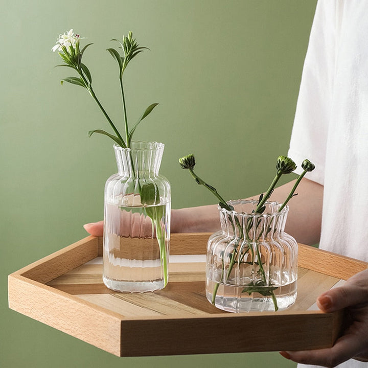 Lisslune | Petal-Textured-Glass Accents & Vases