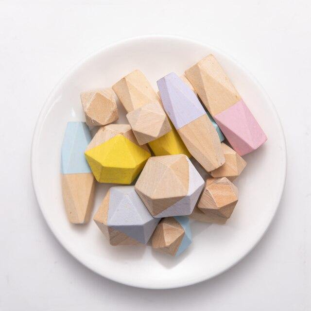 Lisslune | Colorful Wooden Stone Kids Intelligent Stacking Game