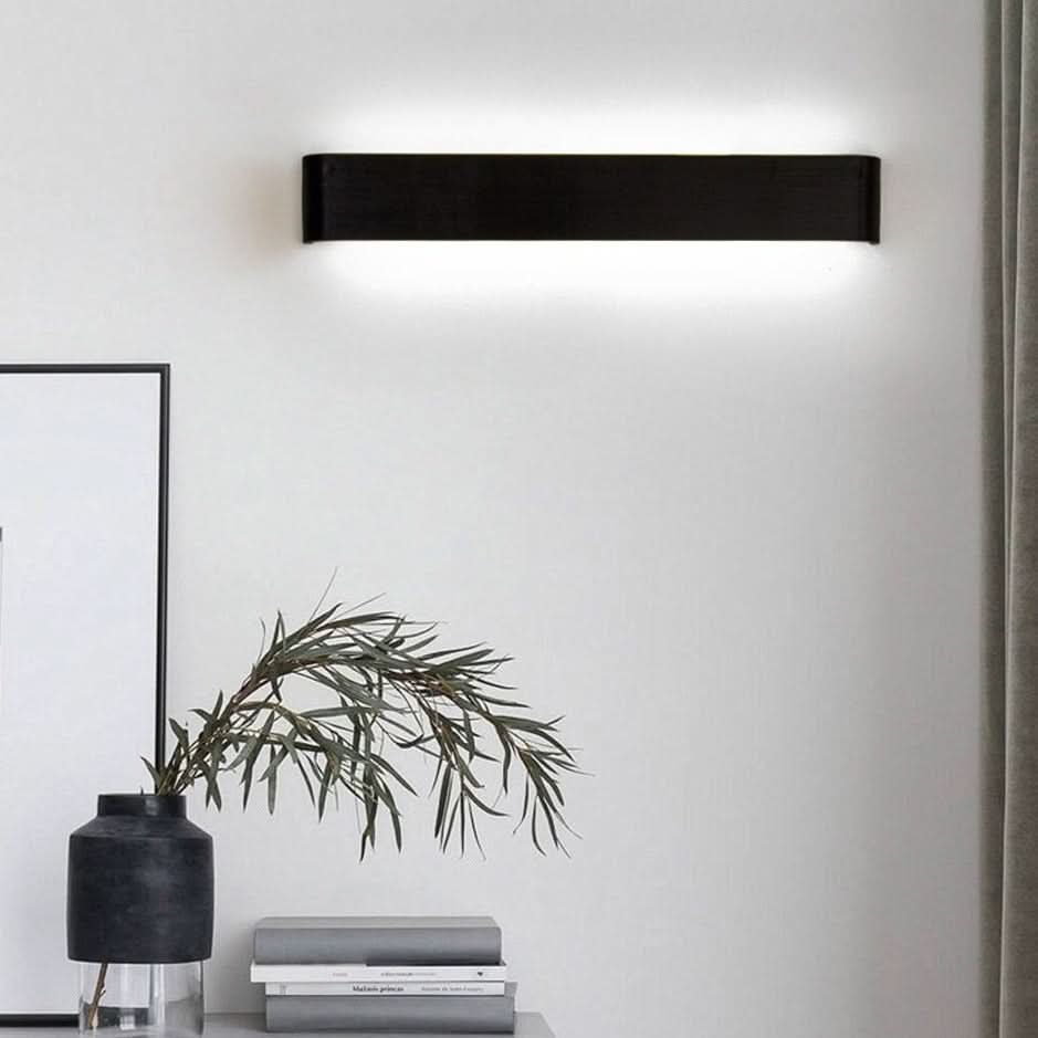 Lisslune | Contemporary LED Wall Lamp – Sleek Black Aluminum Light