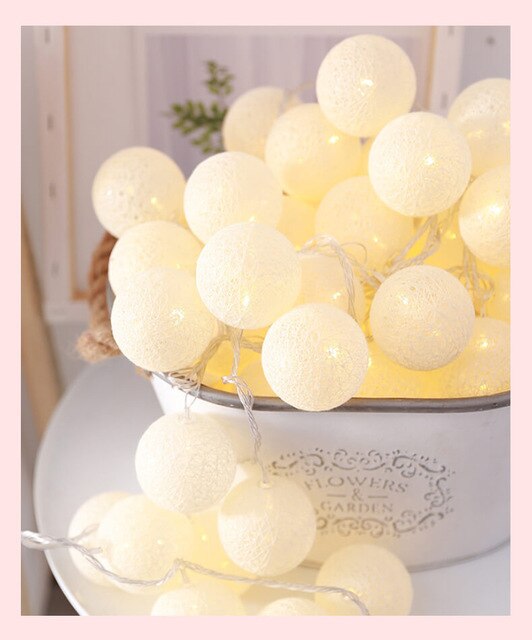 Lisslune | LED Cotton Ball String Lights