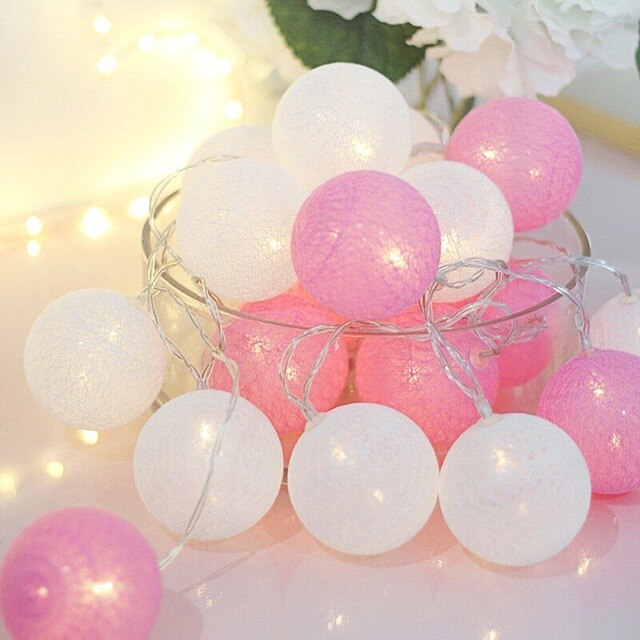 Lisslune | LED Cotton Ball String Lights