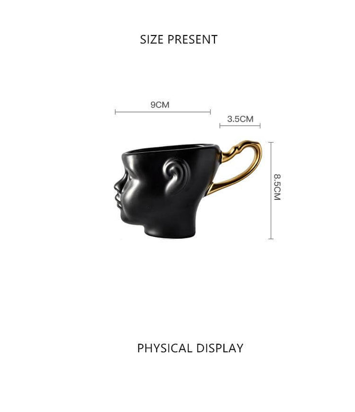 Lisslune | Elegant Ceramic Realistic Face Mugs