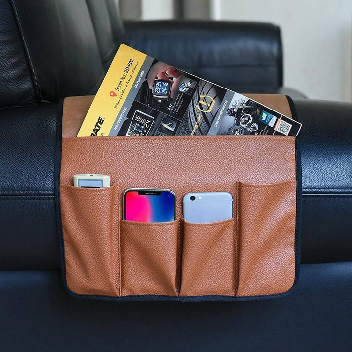 Lisslune | Non-slip 5 pocket leather armrest chair organizer