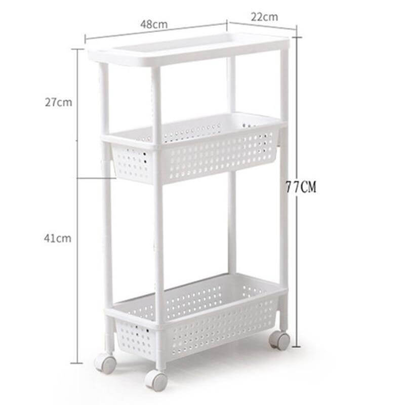 Lisslune | Space-Saving Movable Slim Kitchen Storage Rack