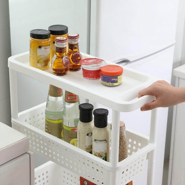 Lisslune | Space-Saving Movable Slim Kitchen Storage Rack
