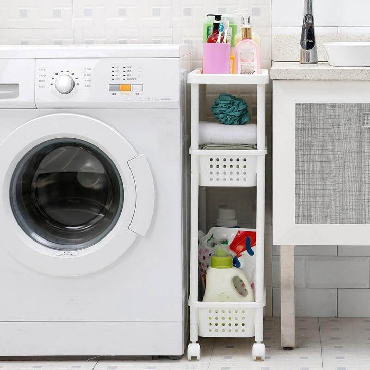Lisslune | Space-Saving Movable Slim Kitchen Storage Rack
