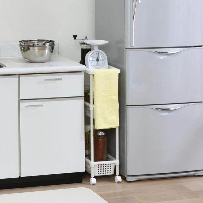 Lisslune | Space-Saving Movable Slim Kitchen Storage Rack