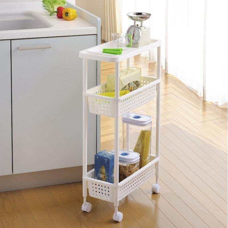 Lisslune | Space-Saving Movable Slim Kitchen Storage Rack