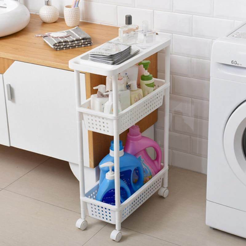 Lisslune | Space-Saving Movable Slim Kitchen Storage Rack