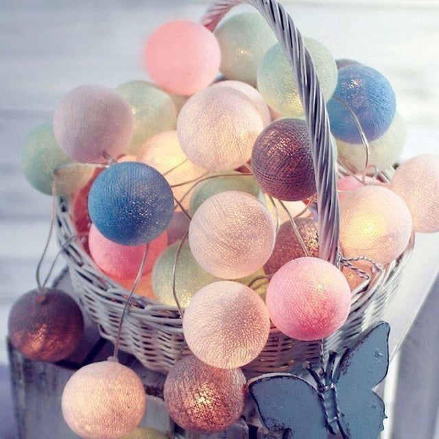 Lisslune | Royallure Cotton Balloon String Lights – Cozy Decoration for Home & Celebrations