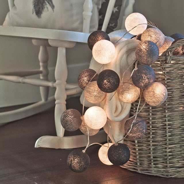 Lisslune | Royallure Cotton Balloon String Lights – Cozy Decoration for Home & Celebrations