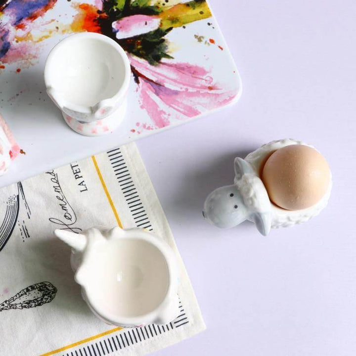 Lisslune | 2Pcs Cute Animal Ceramic Breakfast Egg Holder