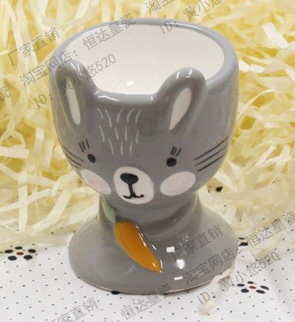 Lisslune | 2Pcs Cute Animal Ceramic Breakfast Egg Holder