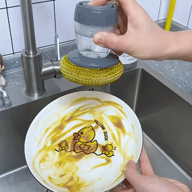 Lisslune | Palm Brush Kitchen Soap Washing Dispenser