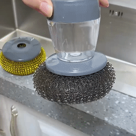 Lisslune | Palm Brush Kitchen Soap Washing Dispenser
