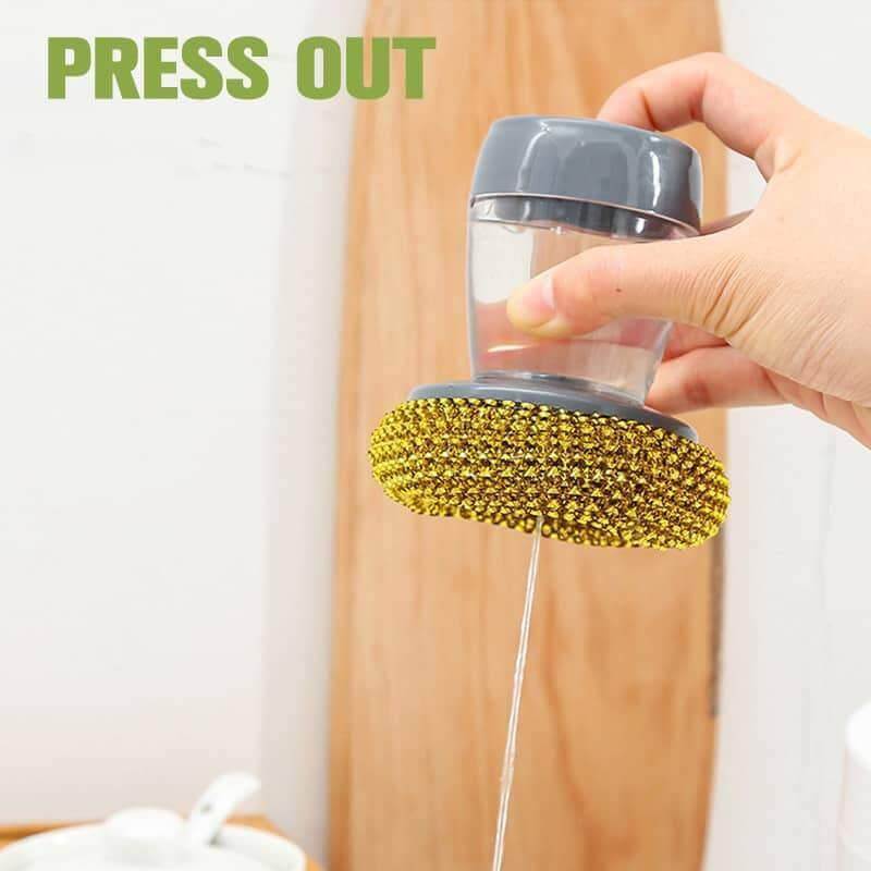 Lisslune | Palm Brush Kitchen Soap Washing Dispenser