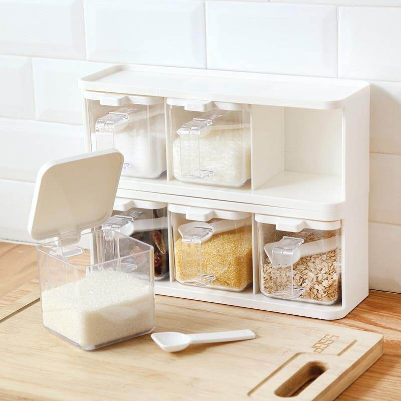 Lisslune | Multiple Boxes Seasoning Herb Kitchen Organizer