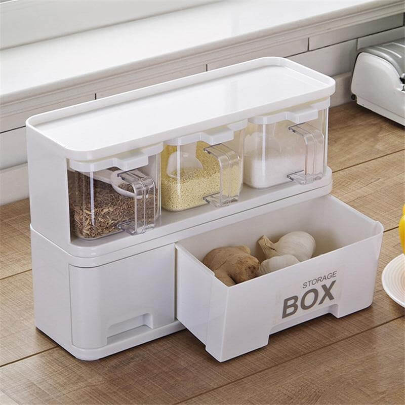 Lisslune | Multiple Boxes Seasoning Herb Kitchen Organizer
