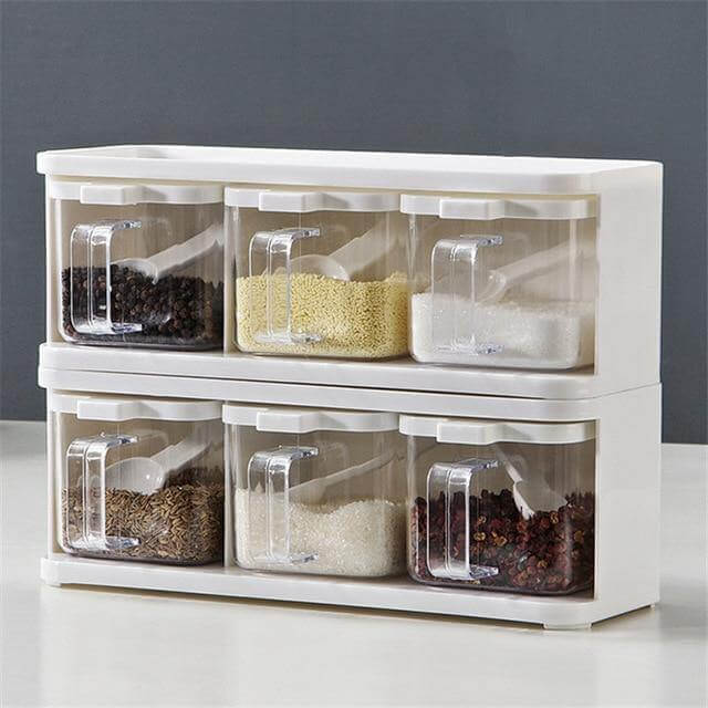 Lisslune | Multiple Boxes Seasoning Herb Kitchen Organizer