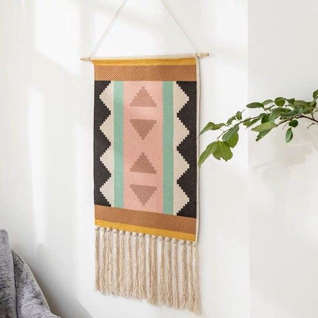 Rynx Bohemian Geometric Tufted Wall Tapestry