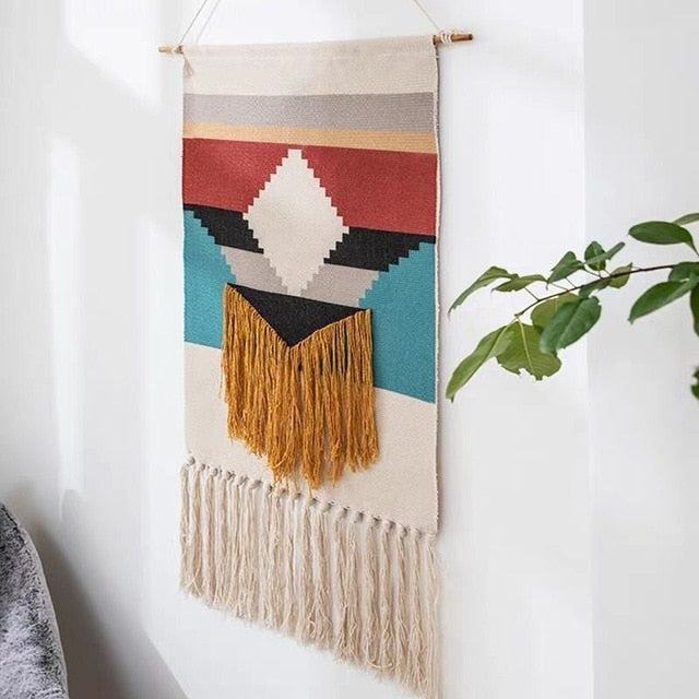 Rynx Bohemian Geometric Tufted Wall Tapestry