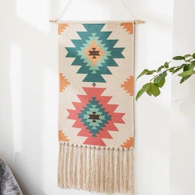 Rynx Bohemian Geometric Tufted Wall Tapestry