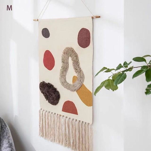 Rynx Bohemian Geometric Tufted Wall Tapestry