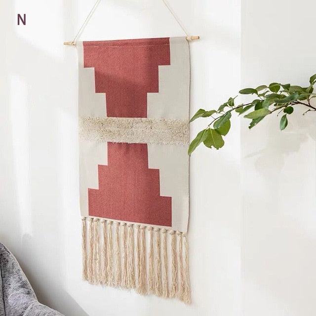 Rynx Bohemian Geometric Tufted Wall Tapestry
