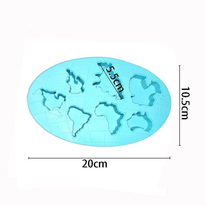 Lisslune | Earth Continents Silicone Ice Tray Mold