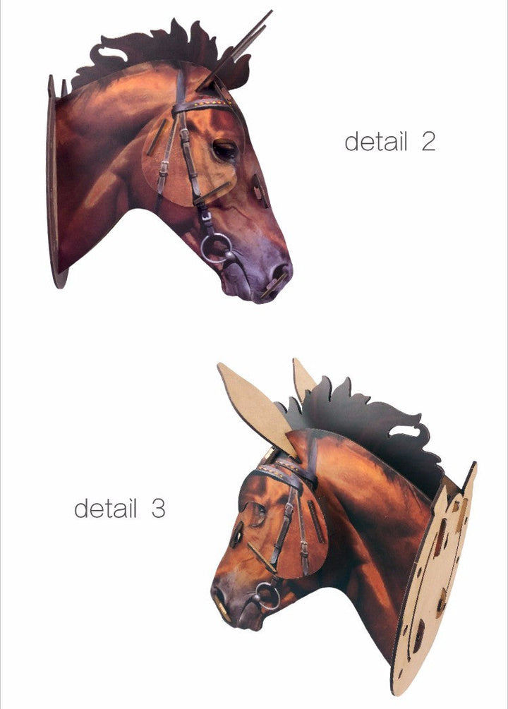 Lisslune | 3D Wooden Craft Horse Hanging Wall Decor