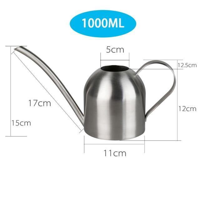 Lisslune | Stainless Steel Watering Can with Flexible Neck | Modern Design | Perfect Watering | Rustproof
