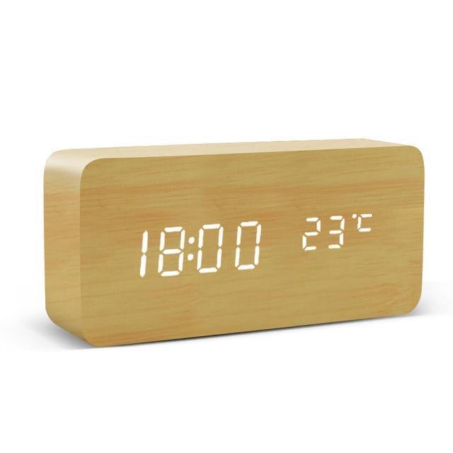 Lisslune | LED Alarm Clock in Wooden Cube Form