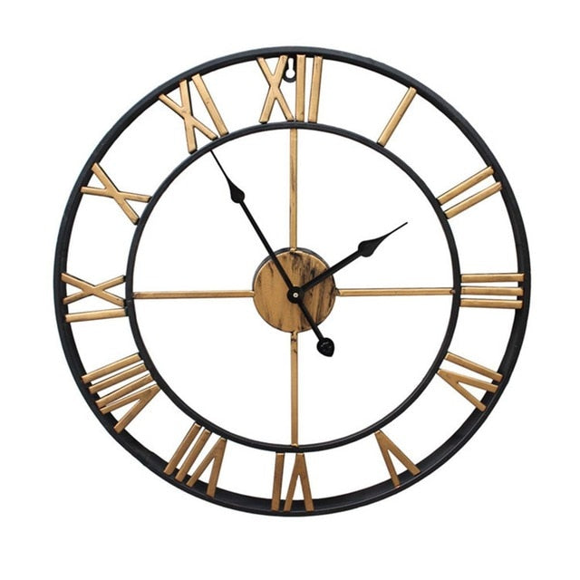 Lisslune | 3D Large Roman Numerals Wall Clock Home