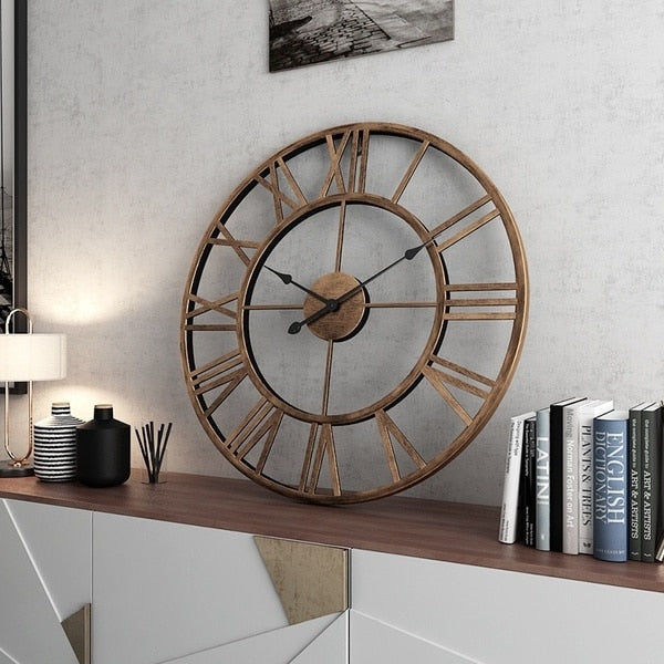 Lisslune | 3D Large Roman Numerals Wall Clock Home