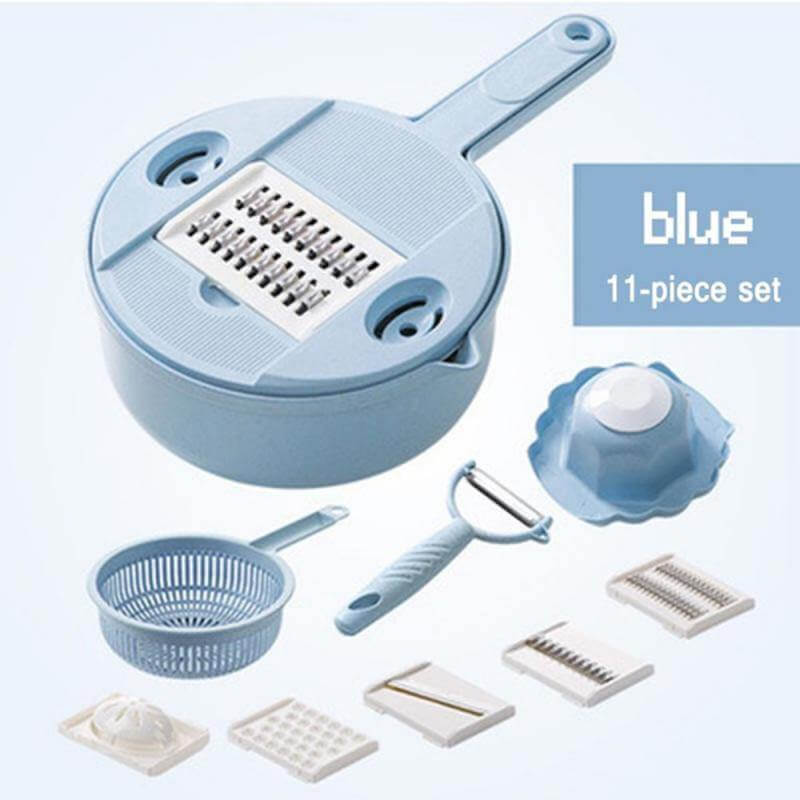Lisslune | 11pcs Multifunctional Stainless Steel Vegetable Slicer Kit