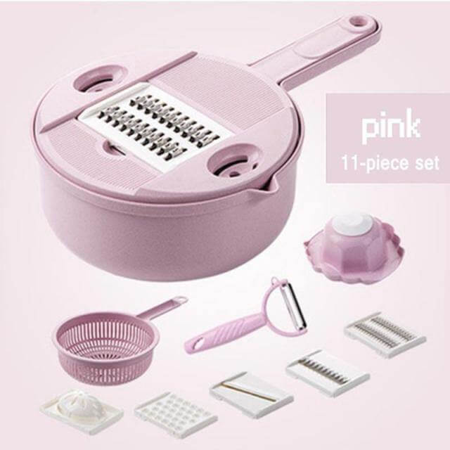 Lisslune | 11pcs Multifunctional Stainless Steel Vegetable Slicer Kit