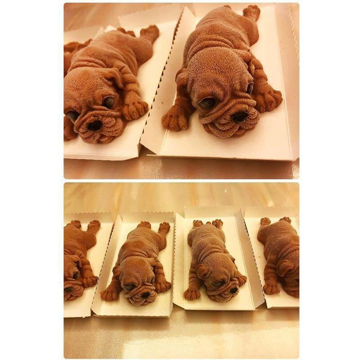Lisslune | 3D Cute Dog Shaped Ice Cream Chocolate Silicone Mold