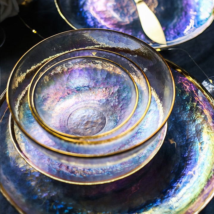 Lisslune | Creative Rainbow Glass Dinnerware Plate
