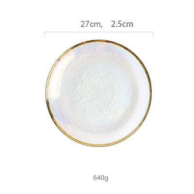 Lisslune | Creative Rainbow Glass Dinnerware Plate