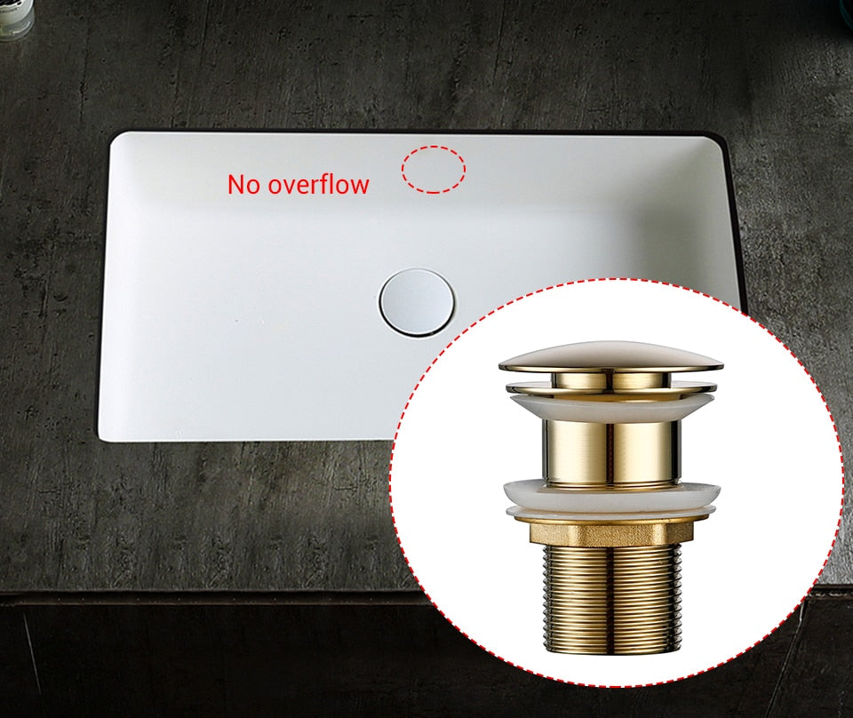 Lisslune | Polished brass sink drains