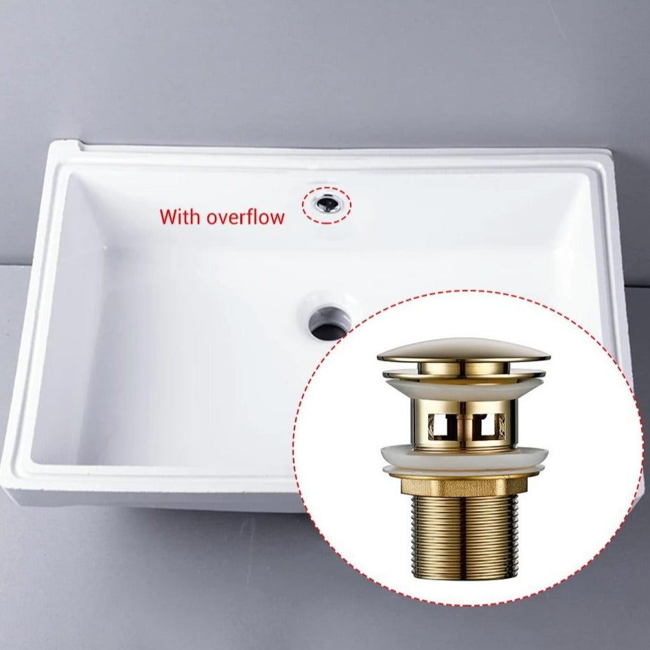 Lisslune | Polished brass sink drains