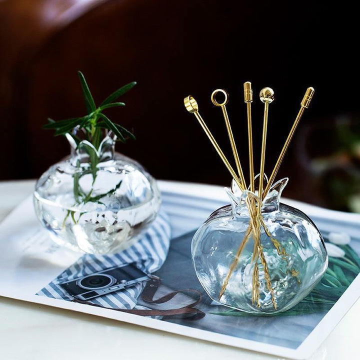 Lisslune | Elegant Stainless Steel Fruit Fork Jar